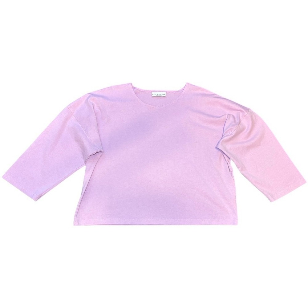 Bryn Walker Lavender Crewneck Oversized L/S TShirt Size XXSmall xxs 100% Cotton